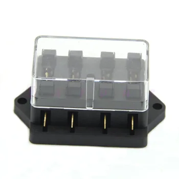 

NEW 4 WAY CAR VEHICLE CIRCUIT BLADE FUSE BOX/HOLDER STANDARD BLOCK HOLDER