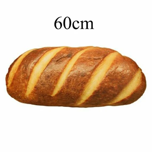 Yellow 60cm 3D плюшевая подушка подарок мягкая спинка игрушки на день рождения Забавный имитирующий закусочный хлеб форма для детей домашний декор для девочек - Цвет: Yellow 60cm