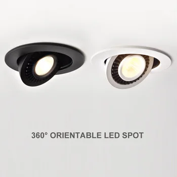 

4pcs/lot 3W 5W 7W 12W Recessed Ceiling Spot Light Indoor Home 3W 5W 7W 12W 360Degree Orientable Adjustable COB LED Downlighters