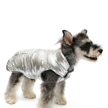 

Winter Thickening Pet Clothes Apparel Solid Colored Warm Outdoor Jacket With Fluffy Collar For Medium Large Dogs