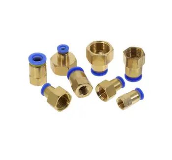 

PCF Air Pipe Fitting 4 6 8 10 12mm Hose Tube 1/8" 3/8" 1/2" BSP 1/4" Female Thread Brass Pneumatic Connector Quick Joint Fitting