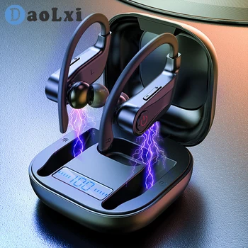 

Wireless Bluetooth V5.0 Stereo Sport Earphones Case 950mah Waterproof Ear Hook Headsets For iPhone For Samsung Android Phone