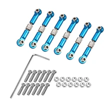 

6Pcs Adjustable Metal Linkage Pull Rod Front /Rear Servo Link for Wltoys A949 A959 A969 A979 K929 RC Car Upgrade Spare