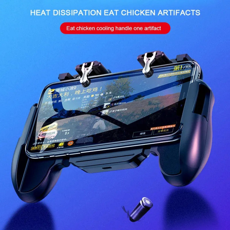  Mobile Phone Gaming Gamepad with Cooler Cooling Fan PUBG L1 R1 Trigger Mobile Game Controller Gamep