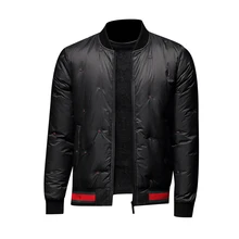 Новая зимняя мужская куртка на белом утином пуху, толстая бейсбольная куртка, мужское повседневное пальто