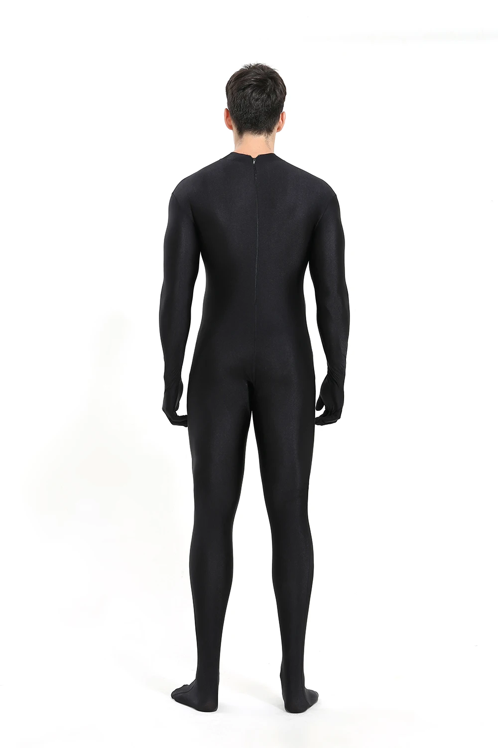 dance dress for men Speerise Adult Men Full Body Zentai Suit Lycra Spandex Unitards Bodysuit Footer Costume Black Skin Tight Jumpsuit Unisex Cosplay mens ballroom clothes