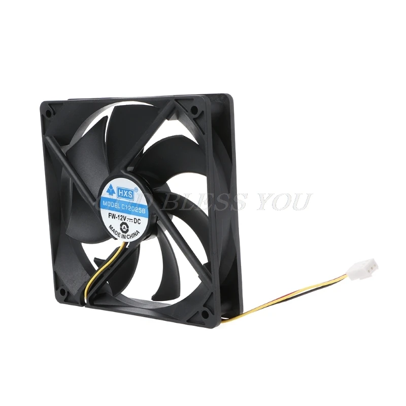 Cooling Fan 120x120x25mm DC 12V 0.15A 3 Pin 9-Blade Computer Case Cooling Fan Cooler 1