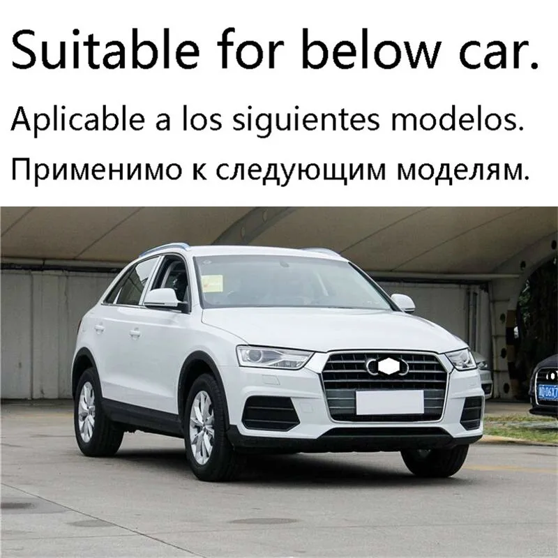 Передний бампер внешний автомобильный хромированный декоративный молдинги покрывает стикер полосы автомобиля Стайлинг части 16 17 для Audi Q3