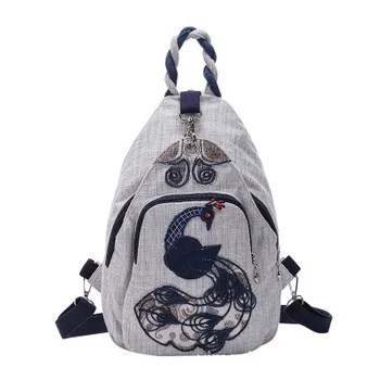 

Nice Animal string women Shopping backpacks!Hot Vintage bossing lady multi-use Hasp backrack Fashion All-match Canvas backruck