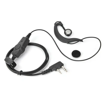 

2Pin K Head Earphone Mic Headset with PTT Button Universal for Baofeng / Kenwood / DH-K03