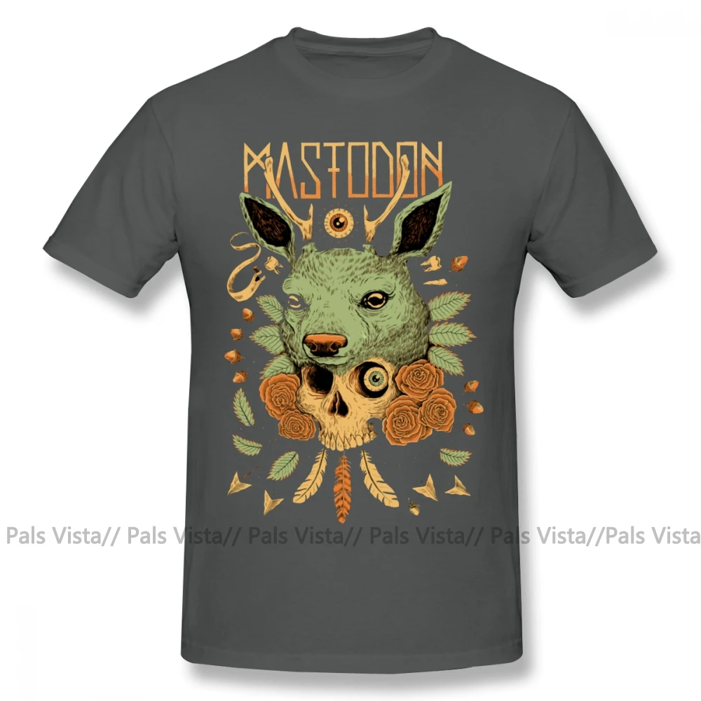 Mastodon футболка с логотипом MASTODON Cancan 1 футболка Повседневная с принтом Футболка с коротким рукавом негабаритная Мужская 100 хлопковая футболка - Цвет: Темно-серый