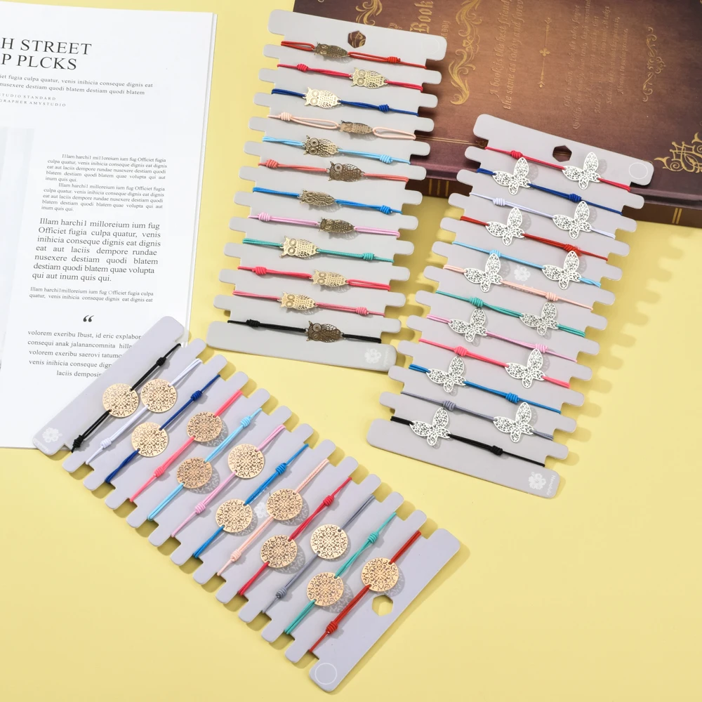 12 шт./лот амулеты эластичный веревочный плетеный медный перо животное цепи