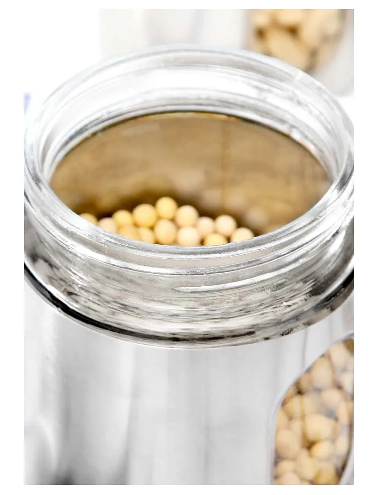Кухонные принадлежности с крышкой из нержавеющей стали стеклянная банка для хранения чая коробка для хранения сыпучих продуктов герметичный контейнер для зерна