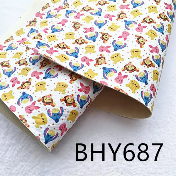 1 лист 20*33 см мультфильм лук девушка кожа viny ткань BHY686