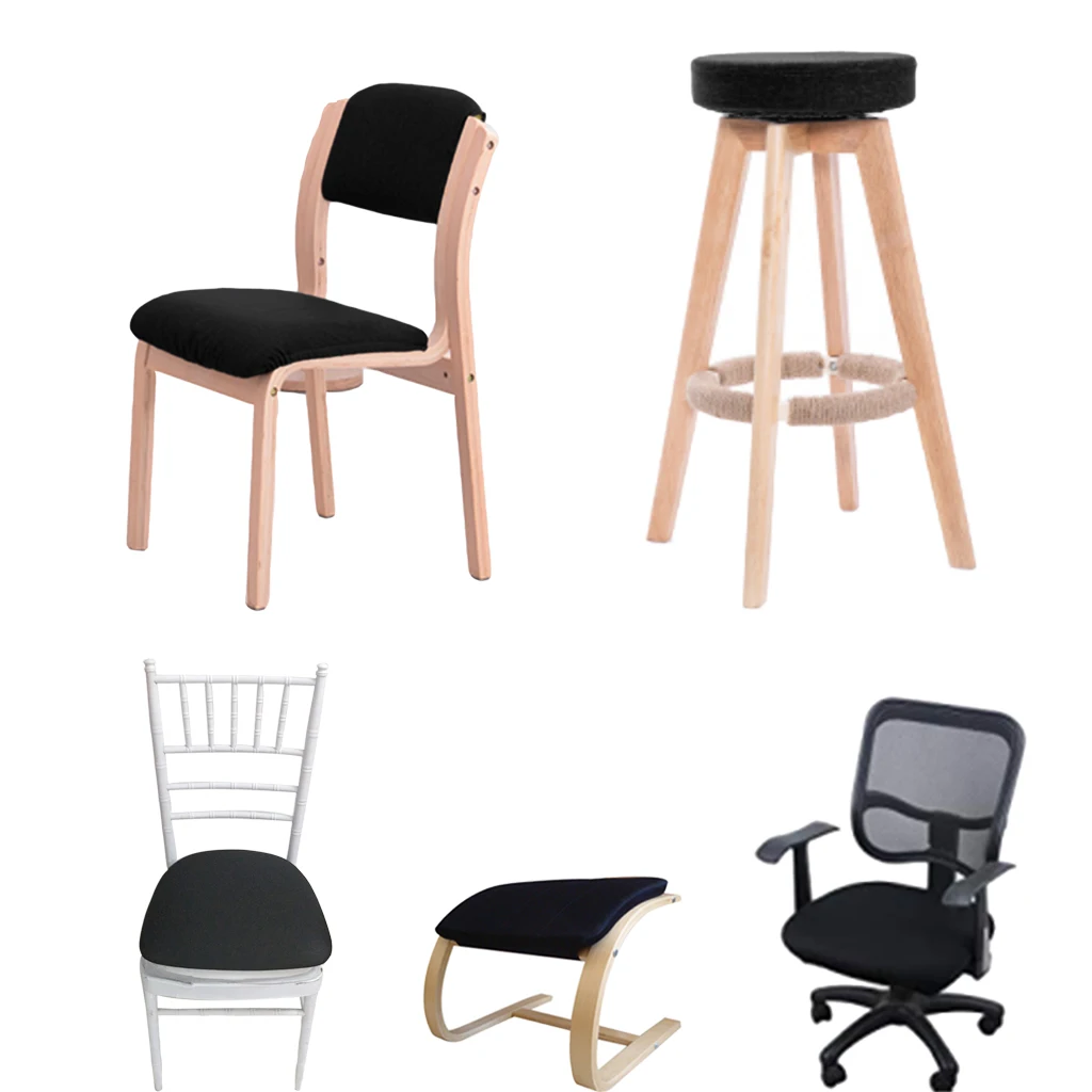 Universal Non-Slip Stretch Chair Seat Covers Wedding Banquet Chair Slipcover Case for Home Office Dinning Gaming Chairs