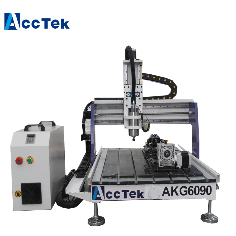 

Acctek high productivity mini cnc wood working machine with rotary optional, 3d cnc router machine AKG6090