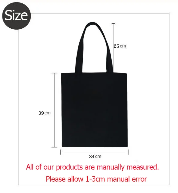 Harajuku Tumblr Graphic Ladies Shopping Bag Handbags Cloth Canvas Tote Bags Women Eco Reusable Shoulder Shopper Bags