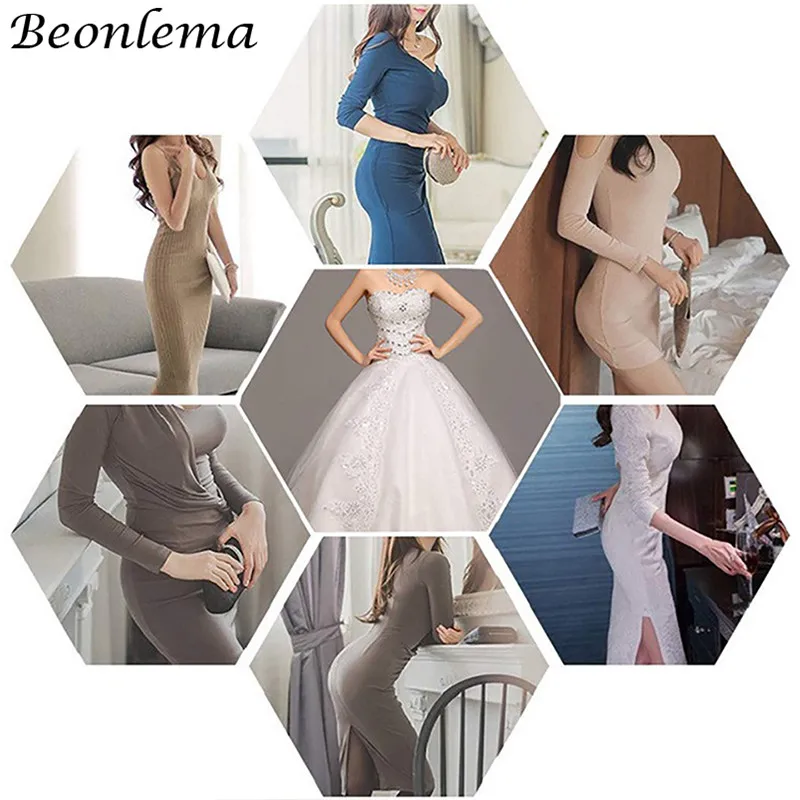 Beonlema Women Strapless Control Slips Butt Lifting Off Shoulder Shapewear Seamless Shaper Flat Belly Underwear Wedding Party