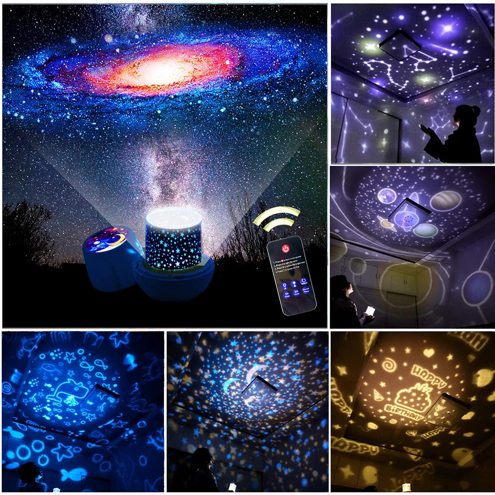 Led Starry Sky Projector Lamp Star Light Usb Rechargeable