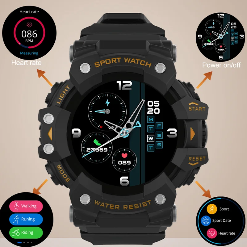 New Men Smart Watch For Android Ios Blood Pressure Fitness Alarm Kclock Sport Waterproof Smartwatch | Электроника