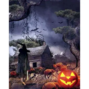 

Dark Pumpkin DIY Digital Painting By Numbers Modern Wall Art Canvas Kits Drawing Painting By Numbers For Halloween Indoor Decor