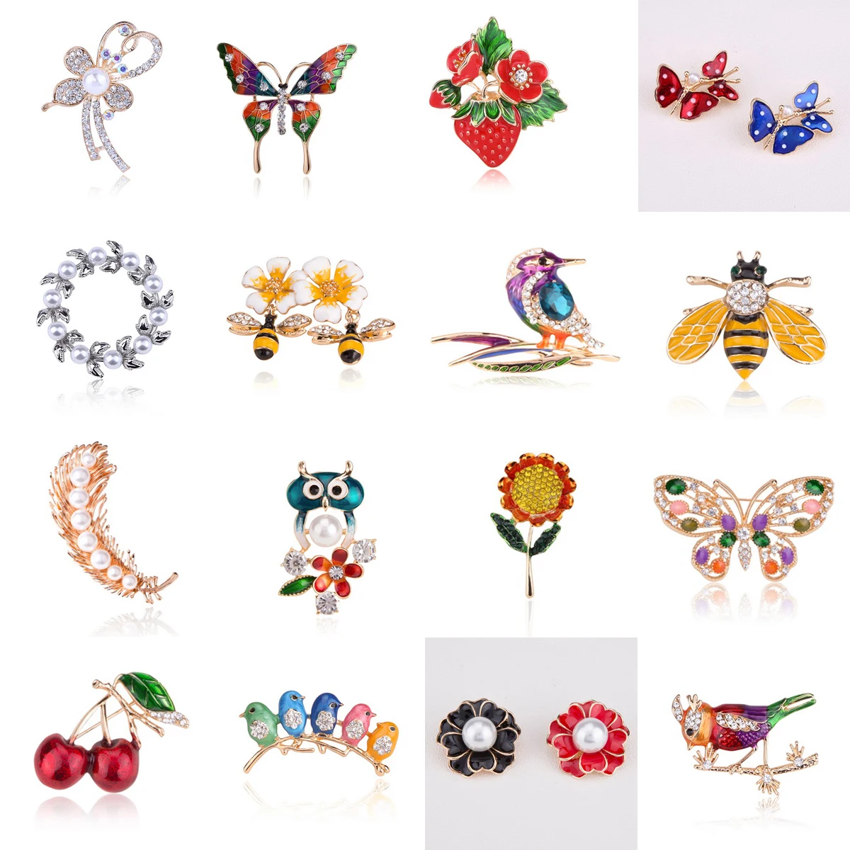 Мужская и женская брошь в форме стрекозы фиолетовая эмалированная брошь-бабочка