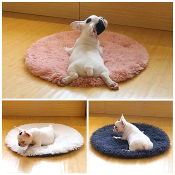 

Cat Mat Plush Pet Soft Mat Double-layer Warm Cushion Pet Blanket Round Sleeping Bed For Small Large Dogs Cats mat Pet Supplies