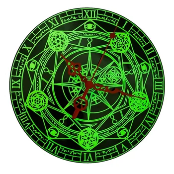 

Night Light Function Wooden Wall Clock Luminous Wall Clock Number Quartz Glow in the Dark for Home Decor Easy to Read