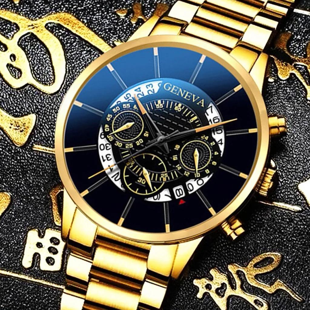 Fashion Cool Unique Digital Literal Multi Layer Dial Men Quartz Mesh Belt Watch Automatic Luxury Clock Men Waterproof Mechanic