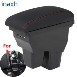 Reposabrazos para Honda Jazz, caja de almacenamiento Interior con 3USB para Honda, 2014, 2015, 2016, 2017, 2018, 2019