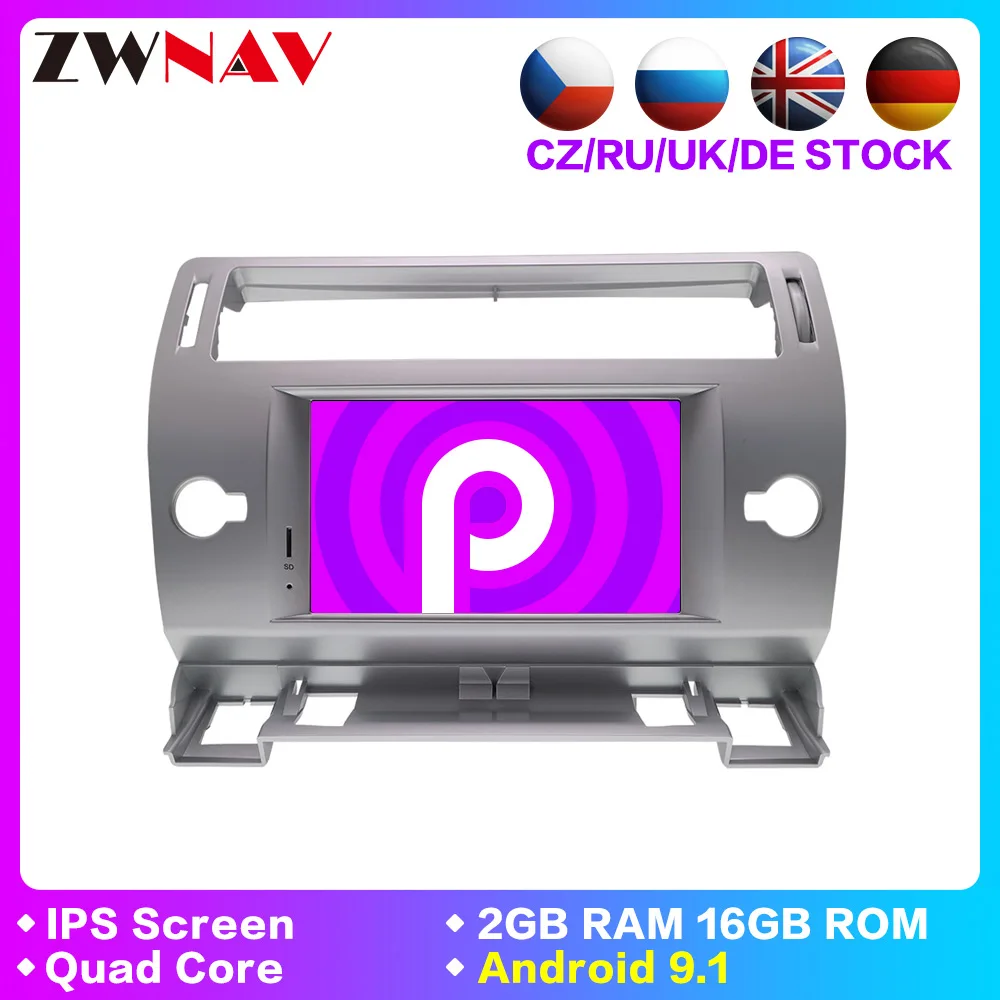 

Android 9.1 Car DVD Player GPS Glonass Navi for Citroen C4 C-Triomphe C-Quatre 2005 2006 2007 2008 2009 Radio Audio Stereo