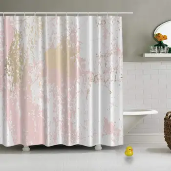 

Abstract Grunge Pattina Effect Pastel Gold Vector Decorative Shower Curtain for Bathroom,72''L x 72''W