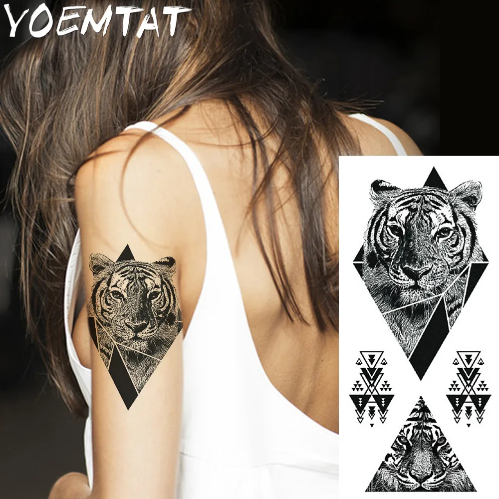 1 piece Fantasy Color Chinese painting panda Hot Large animal Temporary Tattoo Waterproof Tattoo Sticker for women men