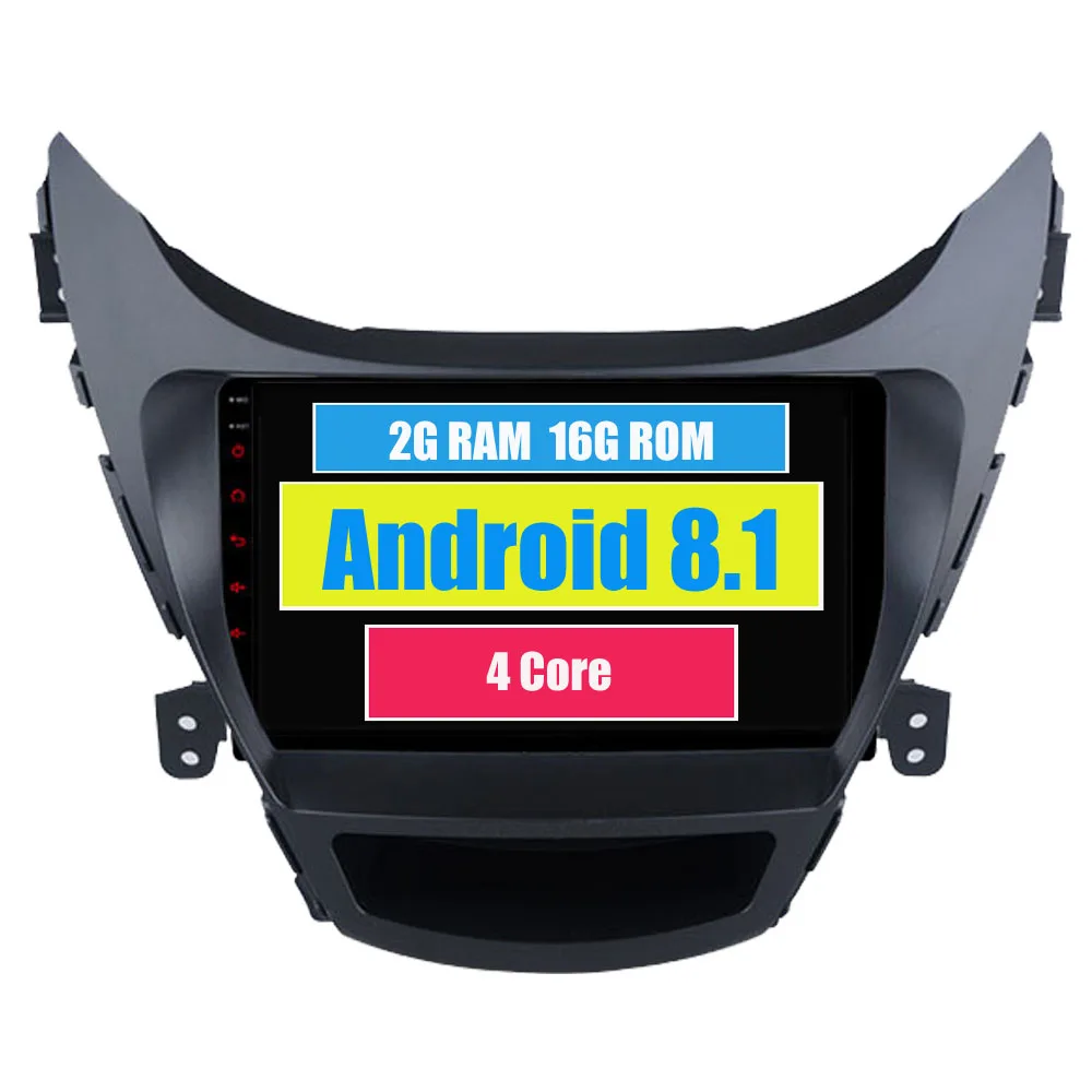 Автомобильный мультимедийный плеер для hyundai Avante I35 2011 2012 2013 Android Авторадио Bluetooth радио gps навигация DSP - Цвет: Android 8.1