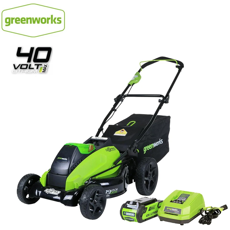 Газонокосилка Greenworks аккумуляторная 19 дюймов 40 в 800 Вт|Газонокосилка| |