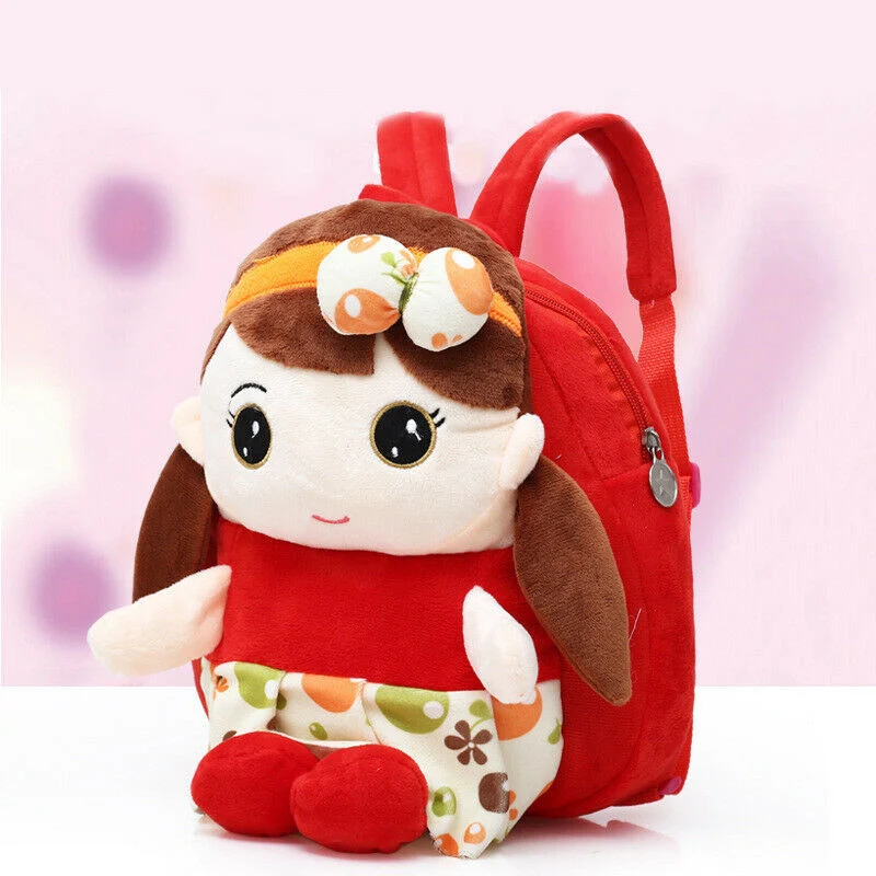 Cute Girl Red Местный запас Новые детские мальчики девочки животное рюкзак школьная сумка, рюкзак детский сад - Цвет: Cute Girl Red