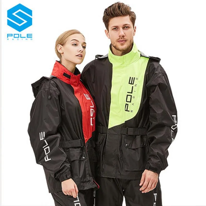 

Brand raincoat rain pants suit waterproof motorcycle rain jacket outdoor camping fishing suit Poncho