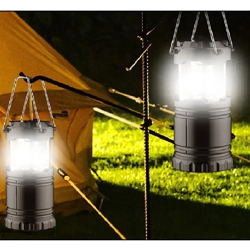 Portable retractable LED camping light waterproof hanging uses 3*AA batteries | Лампы и освещение