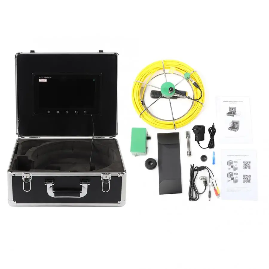 AU plug 240V Камера Camara Pipe Inspection WiFi видеокамера 1" lcd 8LED 30M Cable канализационная система контроля 100-240V эндоскоп камера - Цвет: AU plug 240V