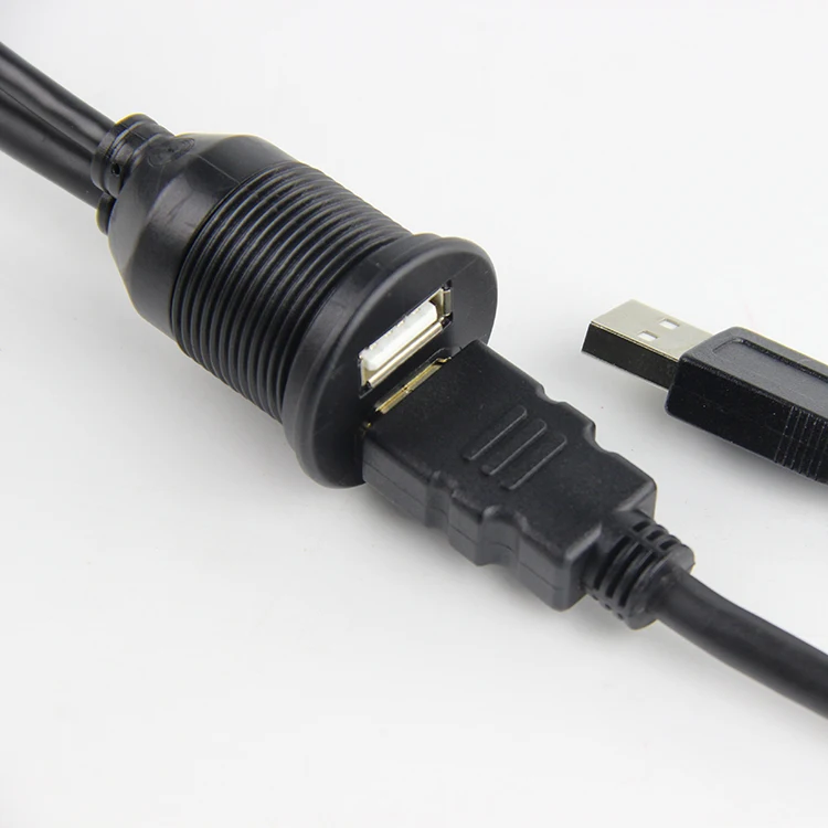 3.0 USB waterproof Mount Car Extension Cable HDMII Male To USB Female For Cable