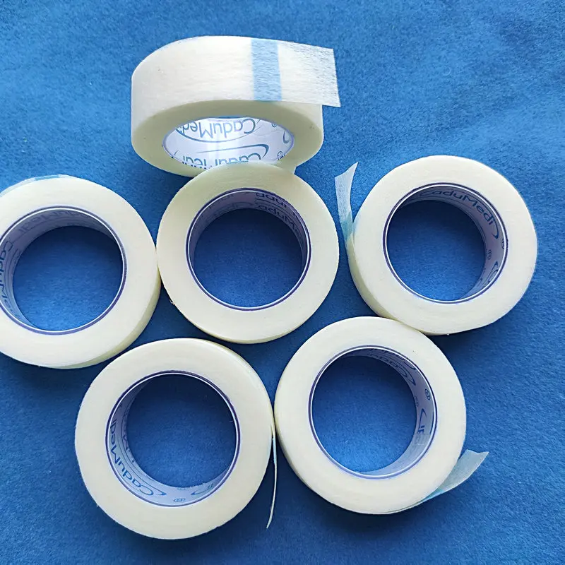

12pcs 1.25cm 2.5cm*9.1m health non-woven tape dressing fixed tape microporous breathable paper tape eyelash extended tape taping