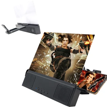 

Universal 12inch Mobile Phone Screen Amplifier Bracket Bluetooth Connection Speaker HD Lens Desktop Phone Holder Stand