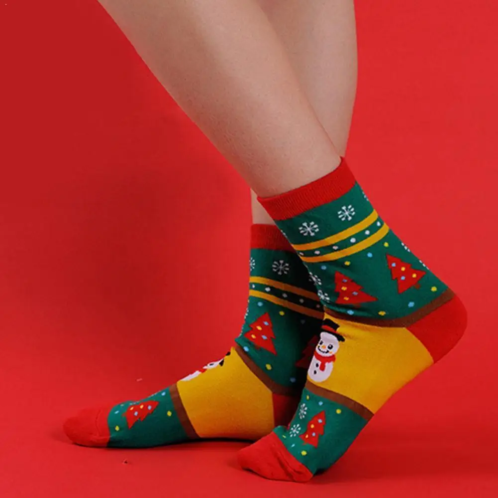 

Winter Crew Christmas Funny Cotton Socks Harujuku Cute Santa Funny socks Socks Christmas Happy Art Female Snowman Cotton Gi C1V7