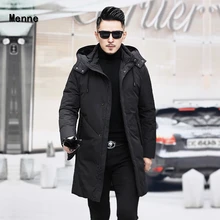 Для мужчин ne самых популярных Для Мужчин's пуховая куртка, средний размер, длинный плотный пуховик