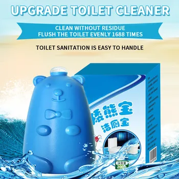 

Blue bubble toilet cleaning toilet cleaner detergent for toilet deodorization to smell household toilet liquid Cute Blue Bear
