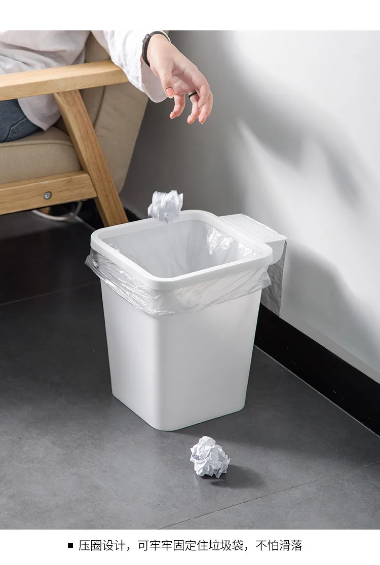 Send More Semi-automatic Changing Bag Garbage Can Household Large Size Living Room Bathroom Bedroom Kitchen Japanese Style Creat