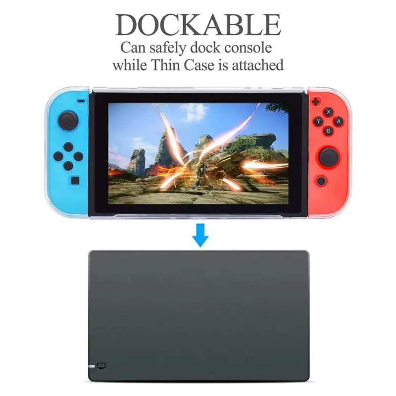 Защитный чехол для джойстика для nintendo Switch, прозрачный чехол для задней панели, чехол для царапин