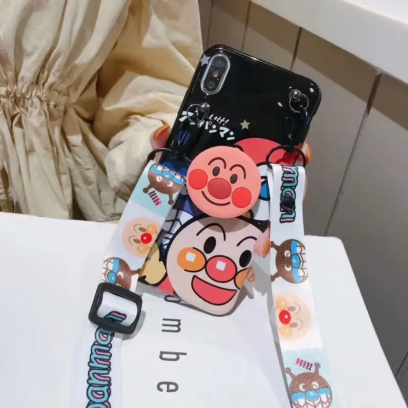 Для iPhone 6 6plus 7 8 Plus X Xr Xs Max 11Pro Max с мультипликационным imd полуконвертом Kickstand digal Lanyard Case