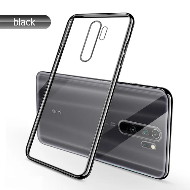 Black Для Xiao mi Red mi Note 8 Pro Чехол с лазерным покрытием из ТПУ мягкий прозрачный чехол Xio mi для Xiao mi Red mi Note 8 Note8 Pro mi Note8pro NOTE 8T - Цвет: Black