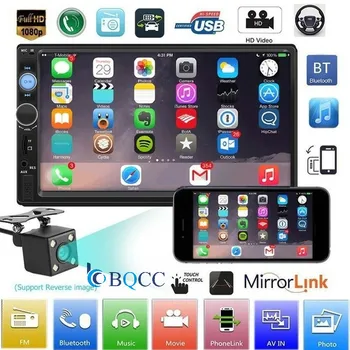 

Car Radio 2 Din Mp5 Player Bluetooth Mirrorlink For Iphone/Andriod Touch Screen AutoRadio Reverse Image Support Rear View Camera